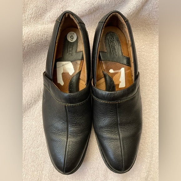 Born Clogs Slip-on Black Leather Size 9 - Picture 5 of 5